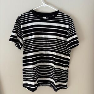 BDG | Striped Black & White Tee | Size Medium